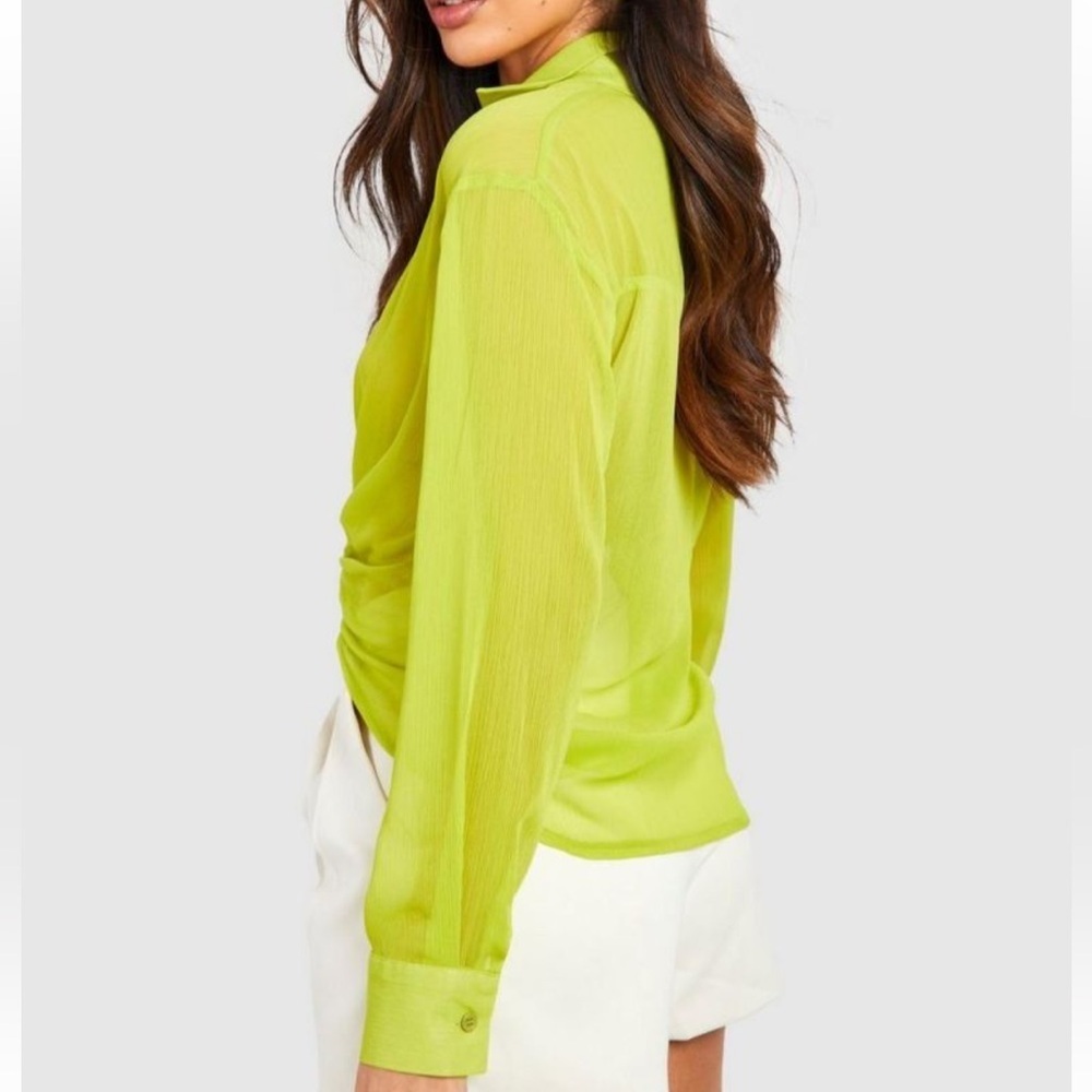 Boohoo Green Blouse Top - Picture 8 of 15